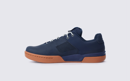 Picture of CRANKBROTHER SCARPA STAMP LACE FLAT SHOES - navy/gum