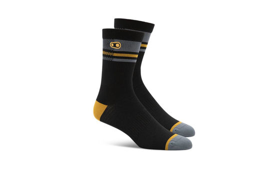 Picture of CRANKBROTHERS Icon MTB Black/Gold Cycling Socks