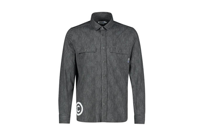Gravel Camicia Con Biciclette GUSO Antracite Unisex Ciclyng Shirt
