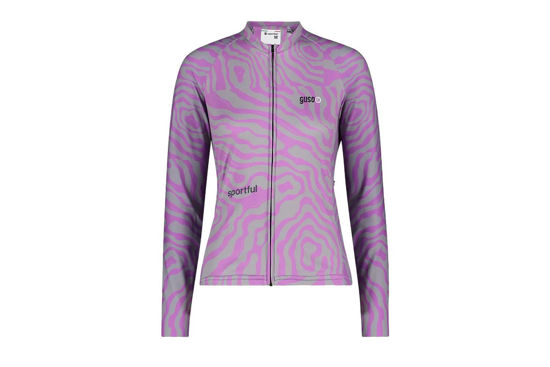 Immagine di GUSO Maglia Thermal CAMO Jersey Grigio-Fucsia Ciclismo