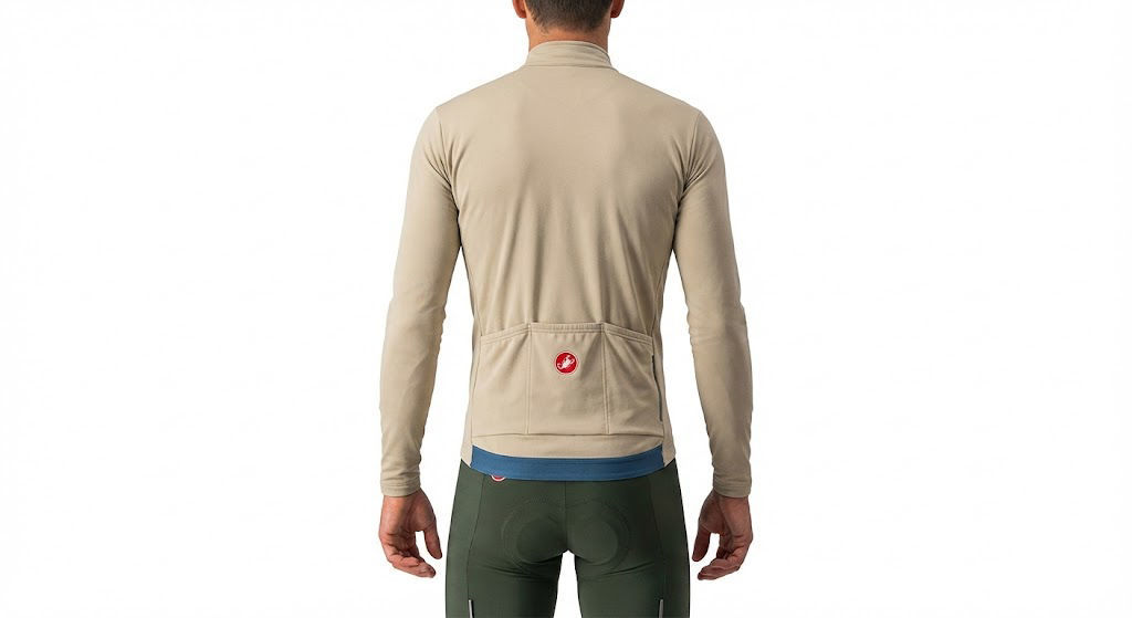 Picture of CASTELLI Espresso Thermal Light Grey Cycling Jersey 
